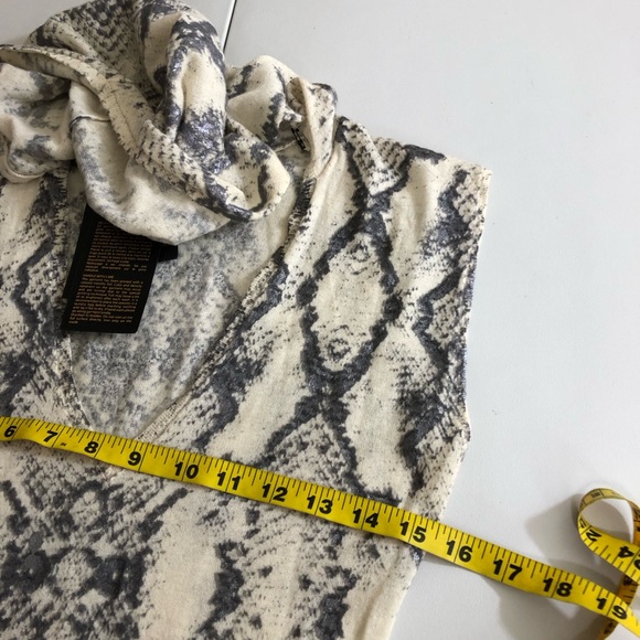 NWT Zadig & Voltaire Deluxe Cashmere Python Silver Metal Hooded maxi dress - Picture 13 of 13